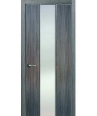 Дверь с ПВХ покрытием Стиль 3 ДО (Филадельфия Дуб Графит, Белый триплекс)