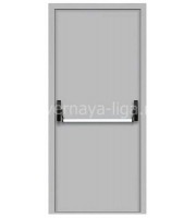 Дверь стальная противопожарная однопольная ДПМ-01 (EI-30 EI-60) RAL 7035 ручка Антипаника (Паник-Бар)